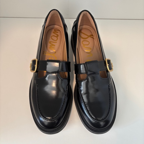 Sam Edelman Elaina Black Loafers 7 - Picture 3 of 11